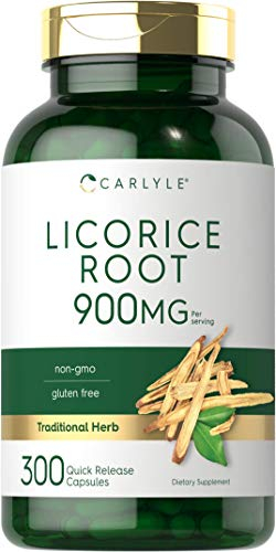 Cápsulas De Raíz De Regaliz Carlyle, 900 Mg, 300 Unidades, Sin Ogm - Venta Internacional.
