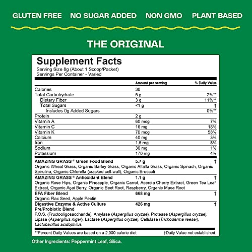 Foto 5 pulgar | Superfood Amazing Grass Greens Blend Super Greens, 100 Porciones - Venta Internacional.