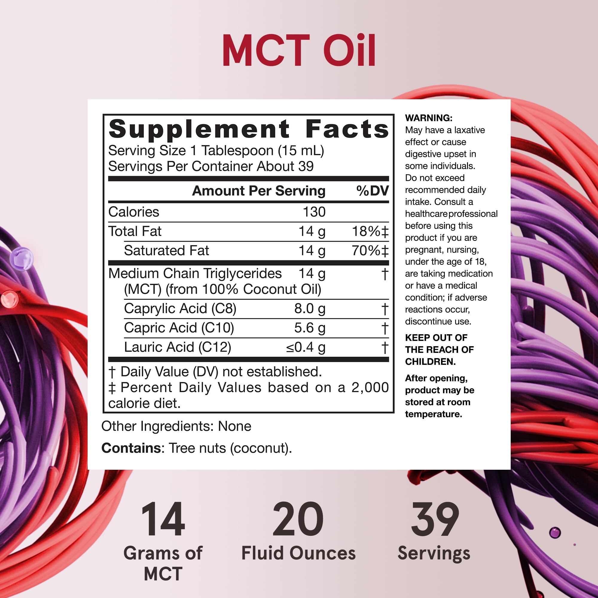 Foto 6 | Aceite Mct Jarrow Formulas 600 Ml De Ácido Caprílico (c8) + Ácido Cáprico (c) - Venta Internacional.