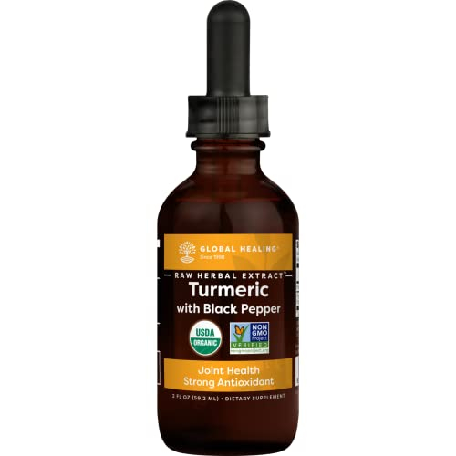 Foto 1 | Suplemento De Cúrcuma Orgánica Global Healing, 60 Ml - Venta Internacional.