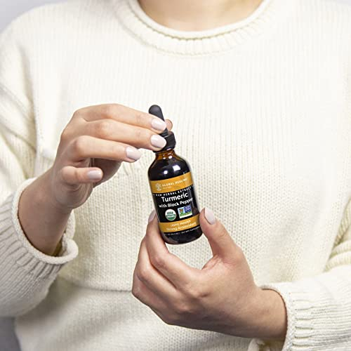 Foto 5 pulgar | Suplemento De Cúrcuma Orgánica Global Healing, 60 Ml - Venta Internacional.