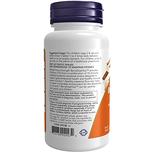 Foto 4 pulgar | Supplement Now Berrydophilus Extra Strength 50 Masticables - Venta Internacional.