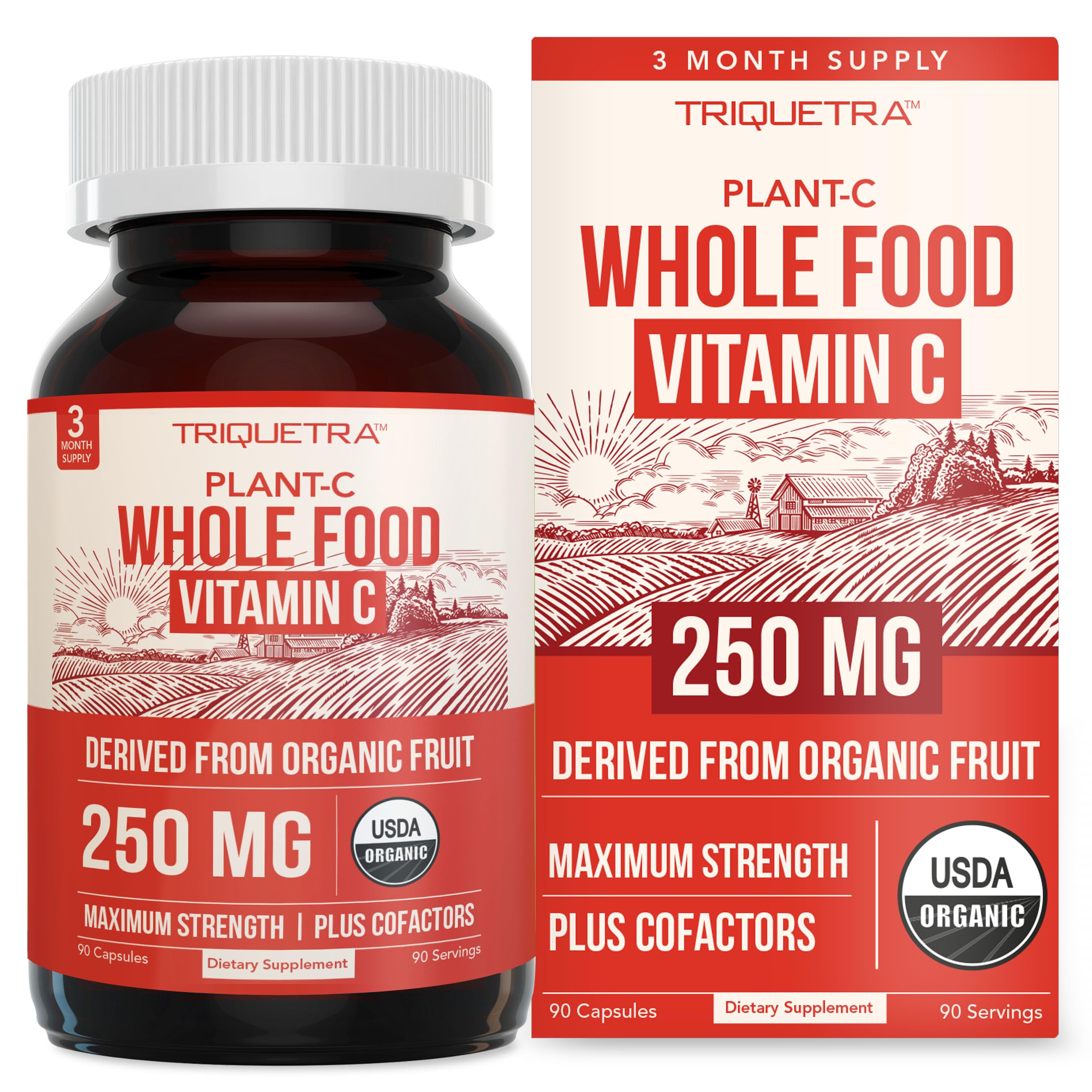 Suplemento Triquetra Health De Vitamina C Orgánica 90 Porciones - Venta Internacional.