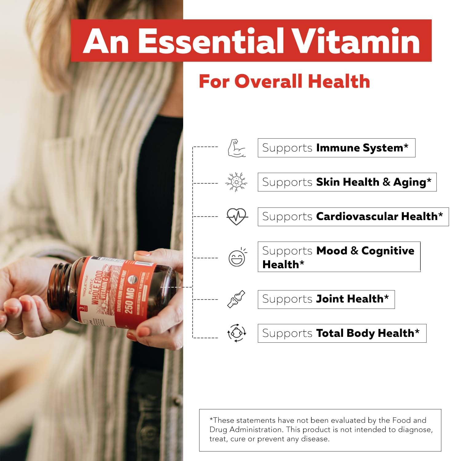 Foto 6 | Suplemento Triquetra Health De Vitamina C Orgánica 90 Porciones - Venta Internacional.