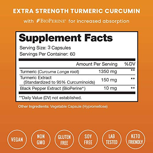Foto 3 pulgar | Suplemento Nutrachamps, Cúrcuma Y Curcumina, 1500 Mg, 180 Cápsulas - Venta Internacional.