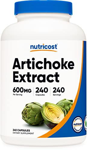 Foto 2 pulgar | Suplemento Nutricost De Extracto De Alcachofa 600 Mg 240 Cápsulas - Venta Internacional.
