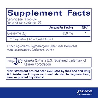 Foto 2 | Suplemento De Coenzima Q10 De Pure Encapsulations 250 Mg Con 60 Cápsulas - Venta Internacional.