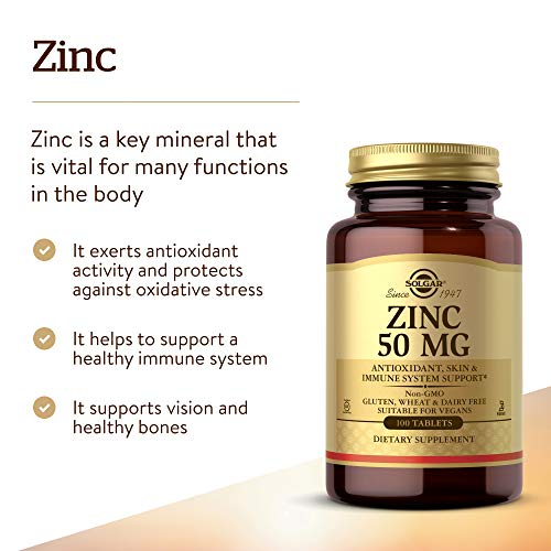 Foto 4 pulgar | Las Tabletas De Zinc Solgar Promueven La Salud De La Piel, El Cabello, Las Uñas Y La Piel - Venta Internacional.