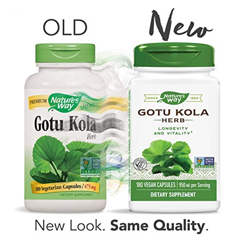 Foto 3 pulgar | Suplemento Nature's Way Gotu Kola Herb 180 Vcaps 950 Mg - Venta Internacional.