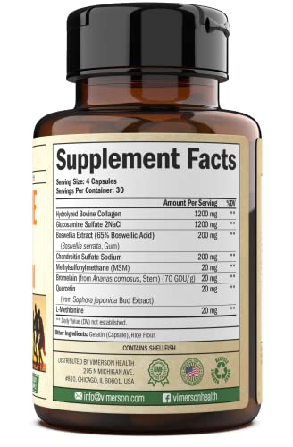 Foto 4 pulgar | Suplemento De Colágeno Con Sulfato De Glucosamina De Vimerson Health - Venta Internacional.
