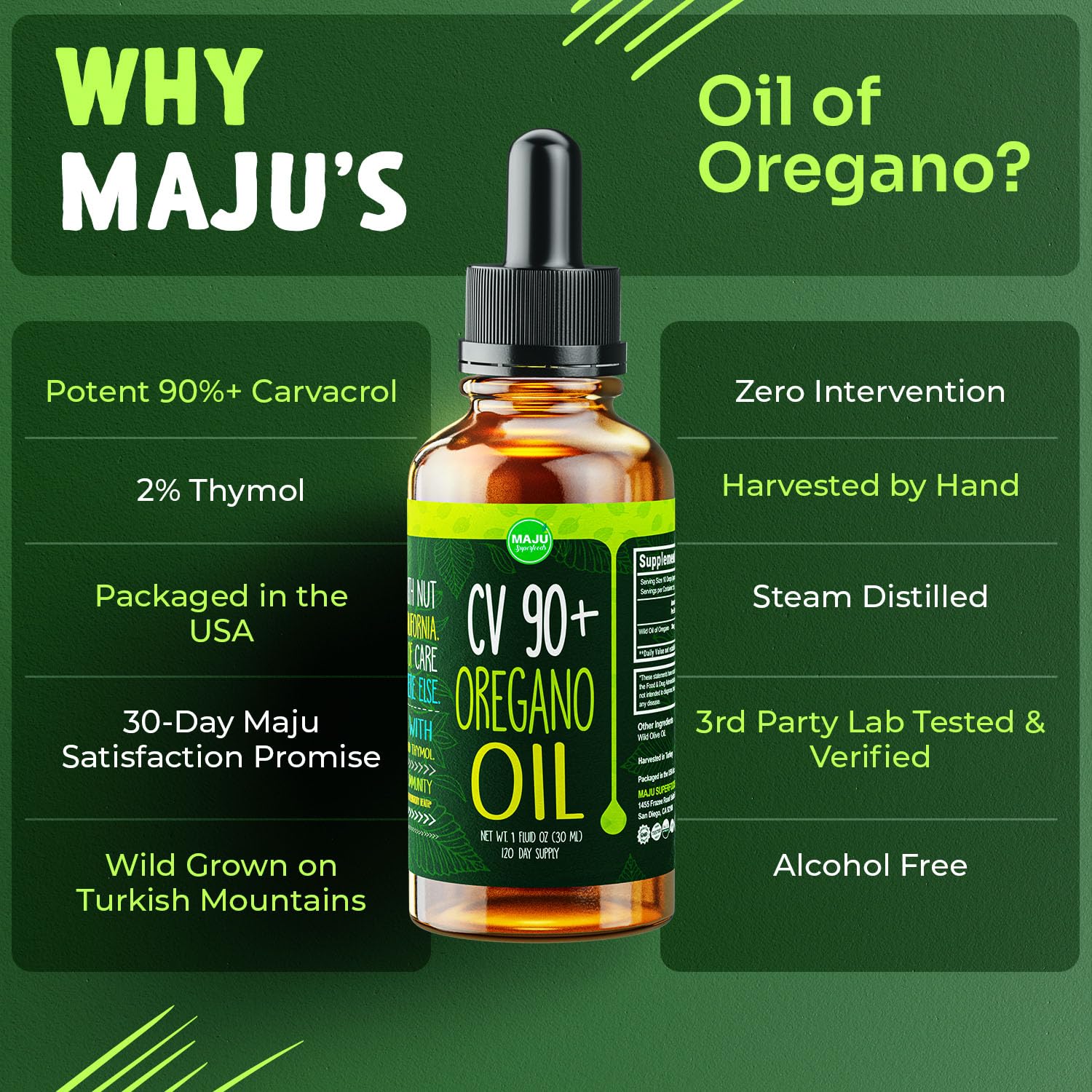 Foto 5 pulgar | Gotas De Aceite De Orégano Maju Potent 90% + Carvacrol 30 Ml - Venta Internacional.