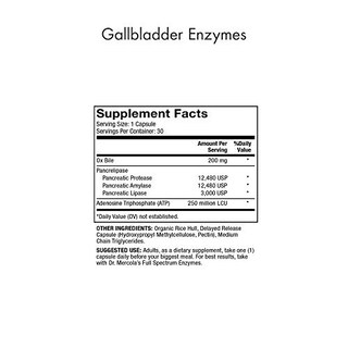 Foto 6 | Suplemento Dietético Dr. Mercola Bilie Enzymes 30 Cápsulas - Venta Internacional.