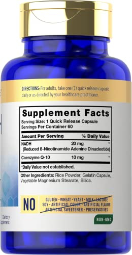 Foto 2 | Complemente Carlyle Nadh 20 Mg Con Coq10 60 Cápsulas - Venta Internacional.