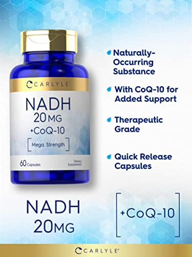 Foto 4 pulgar | Complemente Carlyle Nadh 20 Mg Con Coq10 60 Cápsulas - Venta Internacional.