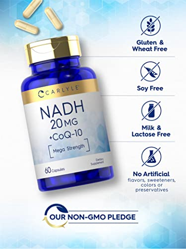 Foto 5 pulgar | Complemente Carlyle Nadh 20 Mg Con Coq10 60 Cápsulas - Venta Internacional.