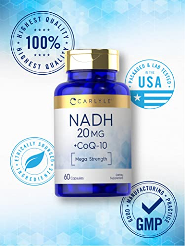 Foto 6 pulgar | Complemente Carlyle Nadh 20 Mg Con Coq10 60 Cápsulas - Venta Internacional.