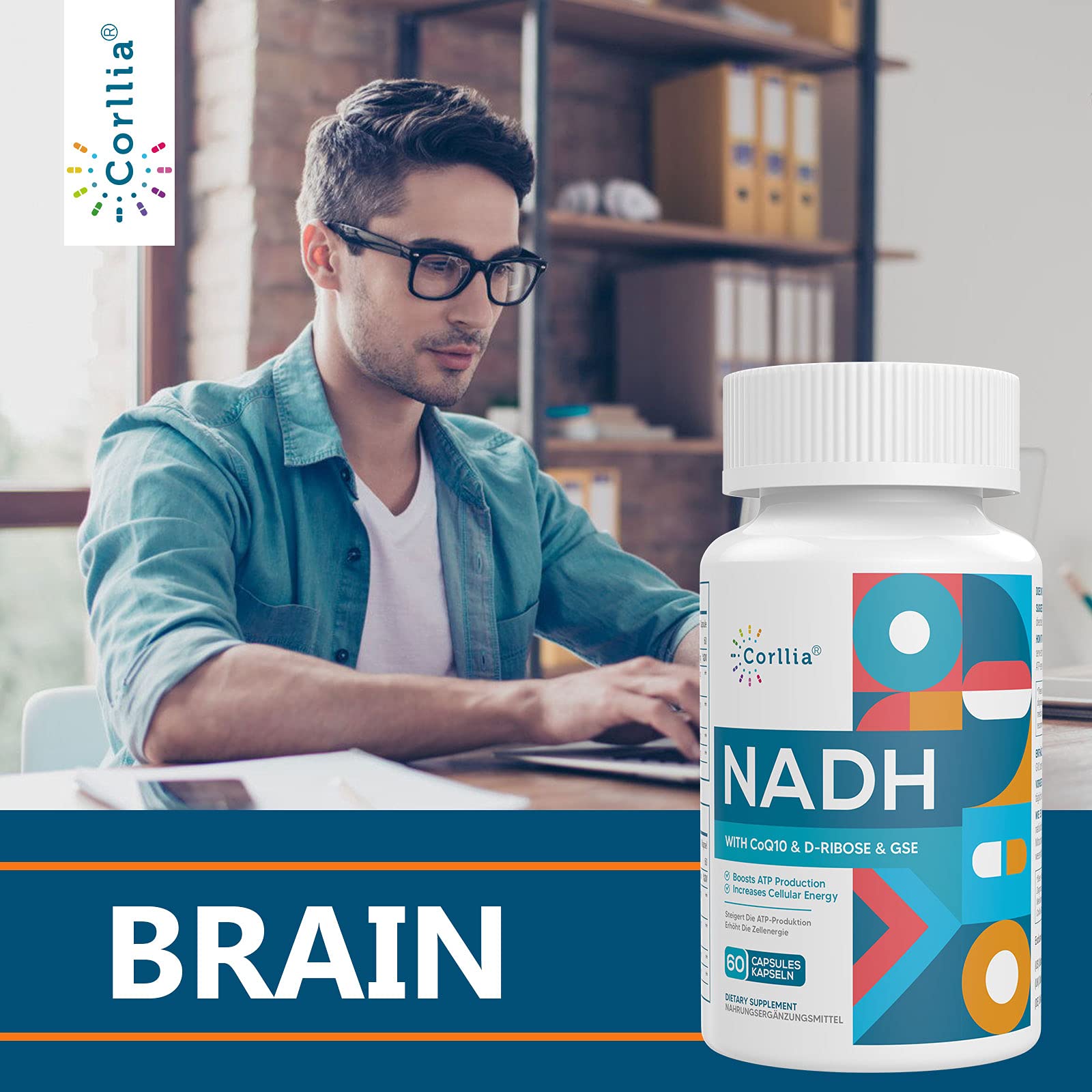 Foto 5 | Suplemento Corllia Nadh 50 Mg + Coq10 200 Mg + D-ribosa 150 Mg - Venta Internacional.