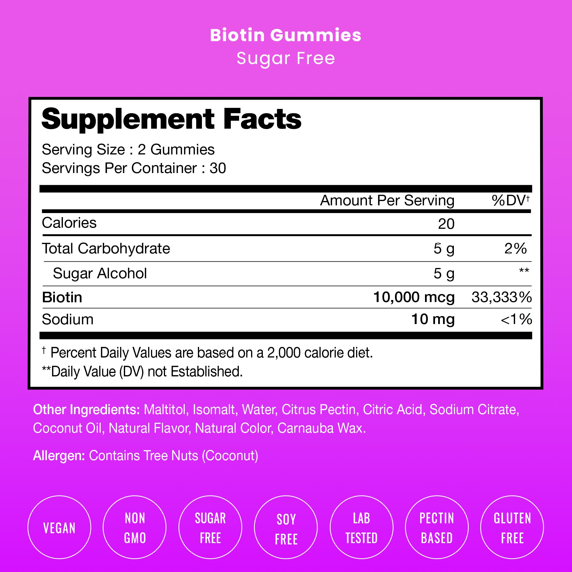 Foto 8 pulgar | Gomitas De Biotina Nutrachamps Sin Azúcar, 10.000 Mcg, Para Cabello Y Piel - Venta Internacional.