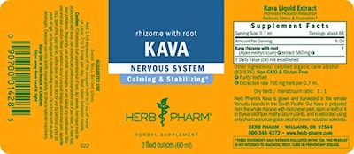 Foto 2 | Extracto Líquido De Raíz De Kava Herb Pharm, 60 Ml, Reduce El Estrés - Venta Internacional.