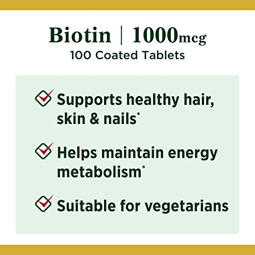 Foto 5 pulgar | Suplemento De Biotina Nature's Bounty De 1000 Mcg Para Metabolism 100 - Venta Internacional.