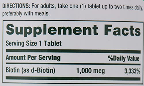 Foto 6 | Suplemento De Biotina Nature's Bounty De 1000 Mcg Para Metabolism 100 - Venta Internacional.