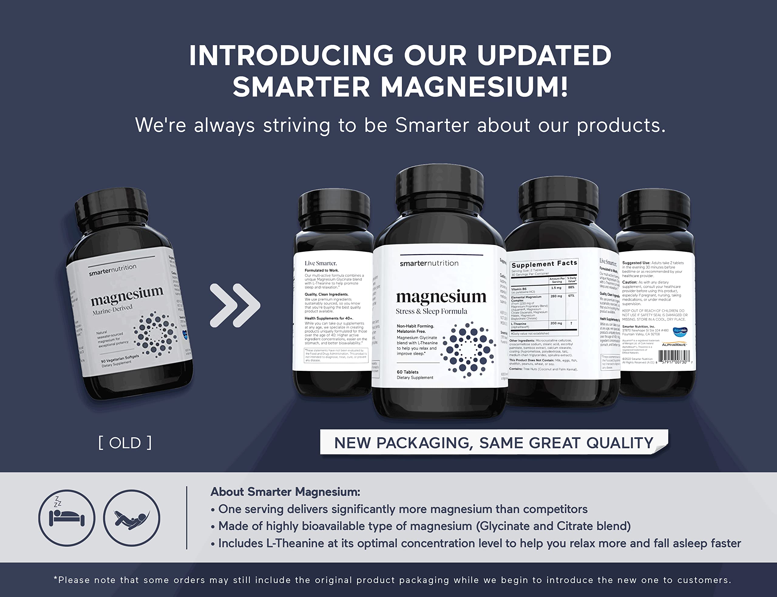 Foto 3 pulgar | Supplement Smarter Magnesium Multi-active 30 Porciones - Venta Internacional.