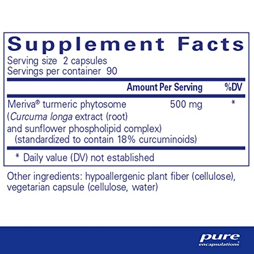 Foto 2 | Suplemento De Curcumina Curcumasorb De Pure Encapsulations, 180 Cápsulas - Venta Internacional.