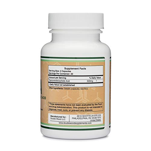 Foto 3 pulgar | Suplemento De Apoyo Hepático Double Wood Tudca 500 Mg 60 Cápsulas - Venta Internacional.