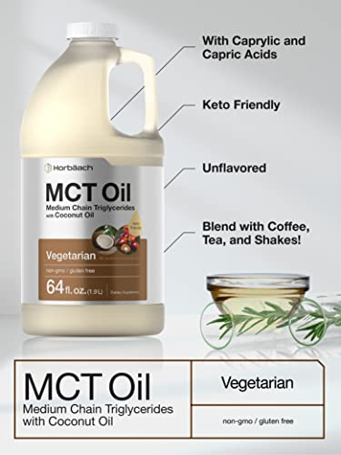 Foto 4 pulgar | Aceite Mct Horbaach Keto, 1,89 L, 100% Puro, Vegetariano, Sin Ogm - Venta Internacional.