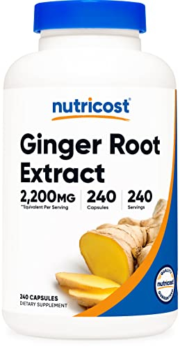 Foto 2 pulgar | Suplemento Nutricost Extracto De Raíz De Jengibre 550 Mg 240 Cápsulas - Venta Internacional.