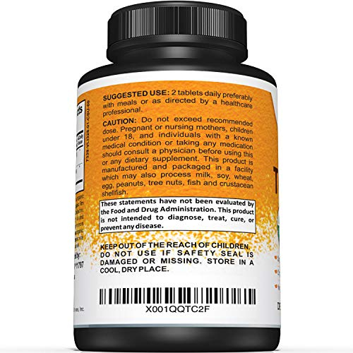 Foto 4 pulgar | Suplemento Sunergetic Usda De Cúrcuma Orgánica, 1400 Mg, 60 Tabletas - Venta Internacional.