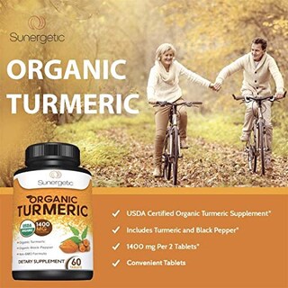 Foto 4 | Suplemento Sunergetic Usda De Cúrcuma Orgánica, 1400 Mg, 60 Tabletas - Venta Internacional.
