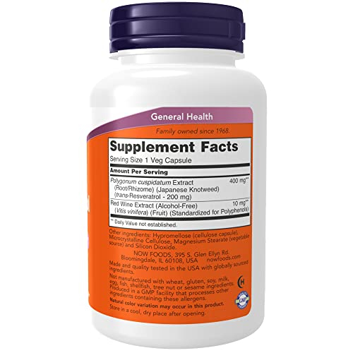 Foto 3 pulgar | Supplement Now Resveratrol Natural 200 Mg Con Vino Tinto 120 Cápsulas - Venta Internacional.