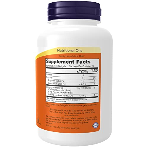 Foto 3 pulgar | Suplementa Now Aceite De Onagra 500 Mg Con 250 Cápsulas Blandas - Venta Internacional.