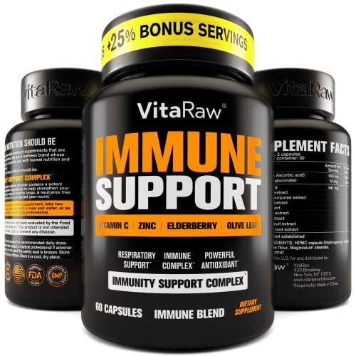 Suplemento Vitaraw De 840 Mg De Apoyo Inmunológico Con Saúco Y Zinc C - Venta Internacional.