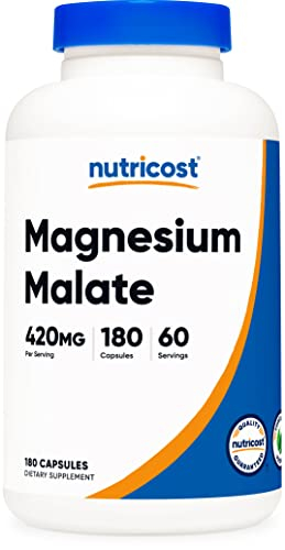 Foto 2 pulgar | Suplemento Nutricost Malato De Magnesio 420 Mg 180 Cápsulas - Venta Internacional.