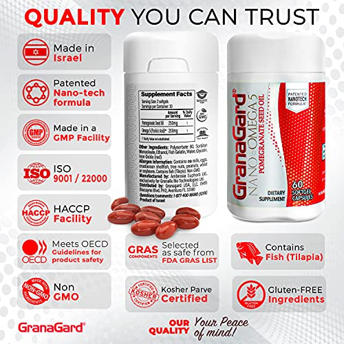 Foto 5 | Suplemento De Memoria Granagard Omega 5 Nano Pomegranate 60 Cápsulas - Venta Internacional.