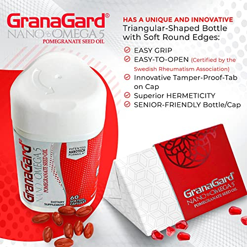 Foto 8 pulgar | Suplemento De Memoria Granagard Omega 5 Nano Pomegranate 60 Cápsulas - Venta Internacional.