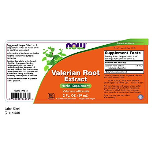 Foto 3 pulgar | Suplement Now Extracto Líquido De Raíz De Valeriana, 60 Ml, A Base De Hierbas - Venta Internacional.