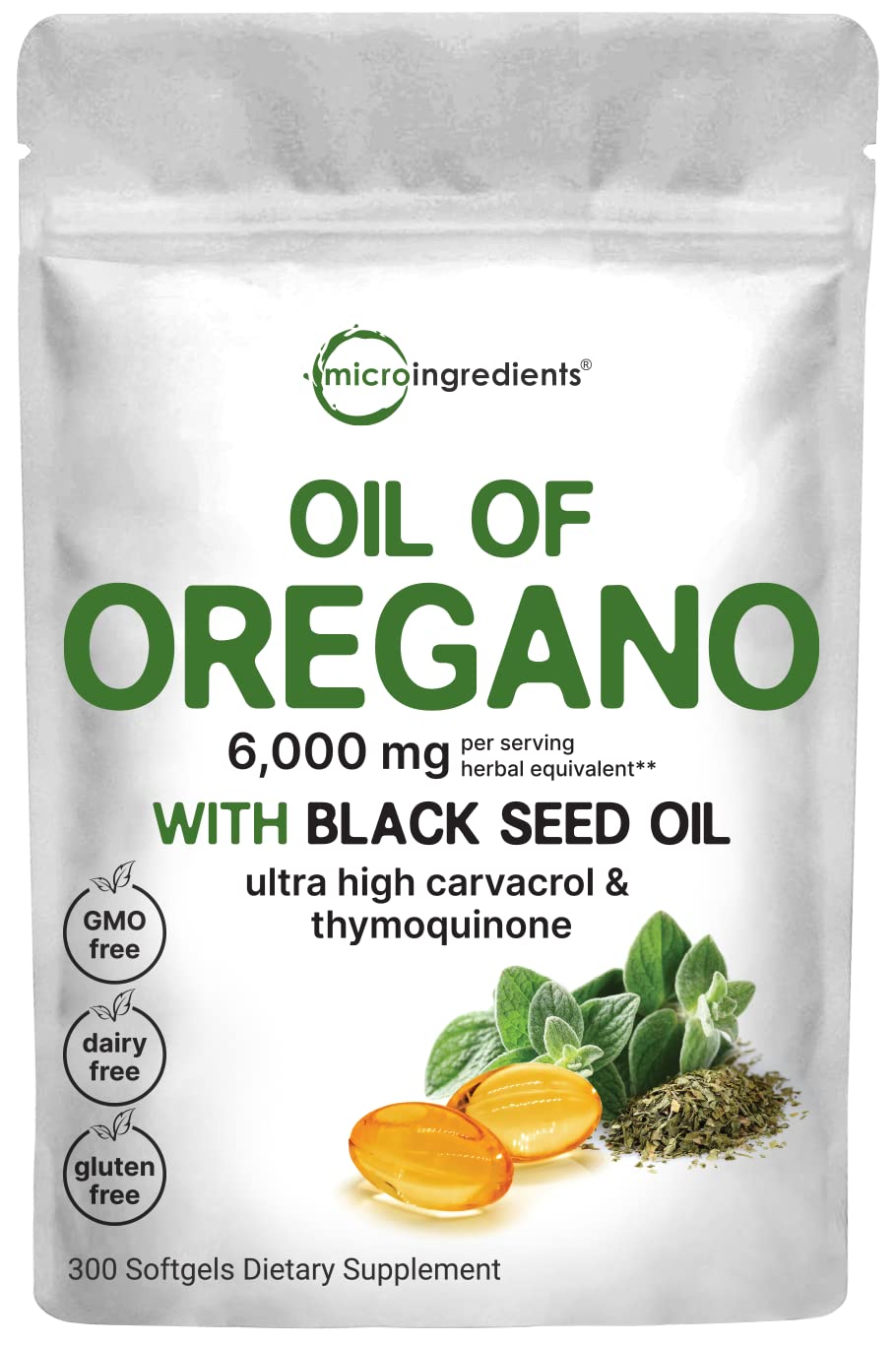 Foto 1 | Suplemento: Microingredientes: Aceite De Orégano, 6000 Mg, 300 G - Venta Internacional.