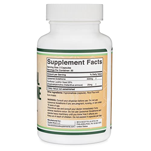 Foto 3 pulgar | Suplemento De Glutatión Liposomal Double Wood 500 Mg 60 Cápsulas - Venta Internacional.