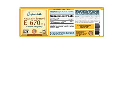 Foto 2 | Suplemento Puritan's Pride De Vitamina E 670 Mg 100 Cápsulas Blandas - Venta Internacional.