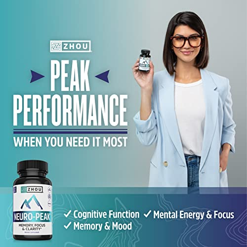 Foto 4 pulgar | Suplemento Zhou Neuro Peak Brain Support 30 Cápsulas Vegetarianas - Venta Internacional.