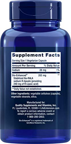 Foto 3 pulgar | Suplemento Life Extension Ácido Super R-lipoico 240 Mg 90 Cápsulas - Venta Internacional.