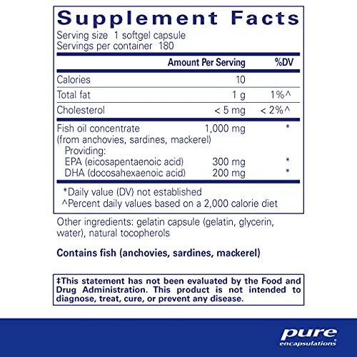Foto 3 pulgar | Suplemento Pure Encapsulations Epa/dha Essentials 180 Softge - Venta Internacional.