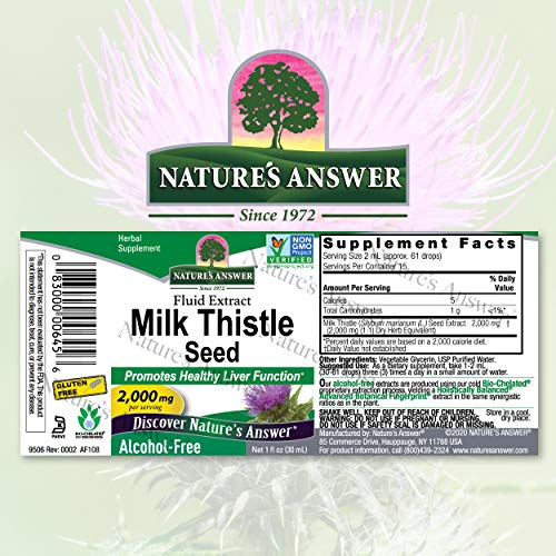 Foto 2 | Suplemento De Extracto De Cardo Mariano De Nature's Answer, 30 Ml (paquete De 2) - Venta Internacional.