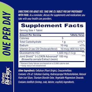 Foto 2 | Suplemento Osteo Bi-flex, Una Vez Al Día, Para La Salud De Las Articulaciones, 60 Comprimidos - Venta Internacional.