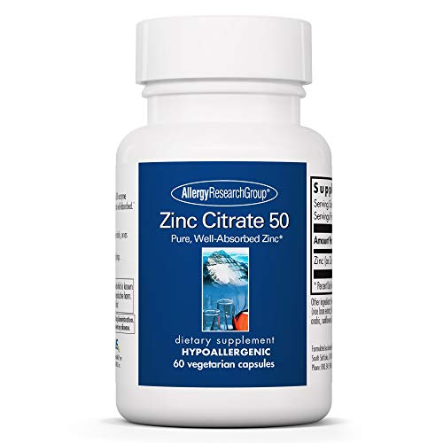 Foto 2 pulgar | Suplemento De Citrato De Zinc Para Allergy Research Group, 50 Mg, 60 Cápsulas - Venta Internacional.