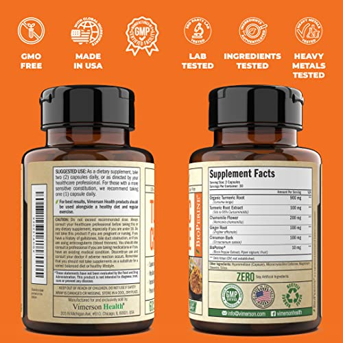 Foto 3 pulgar | Suplemento Vimerson Health, Cúrcuma, Manzanilla, Apoyo Para Dormir - Venta Internacional.