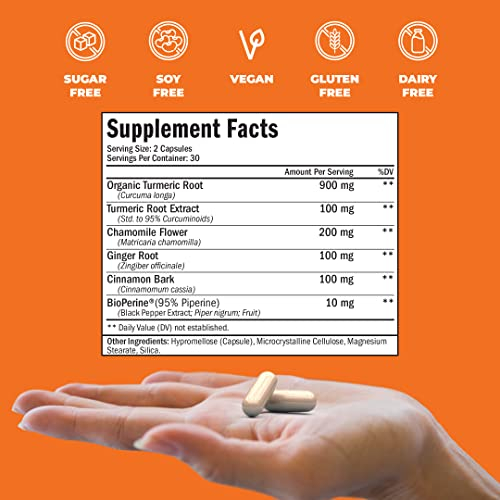 Foto 4 pulgar | Suplemento Vimerson Health, Cúrcuma, Manzanilla, Apoyo Para Dormir - Venta Internacional.